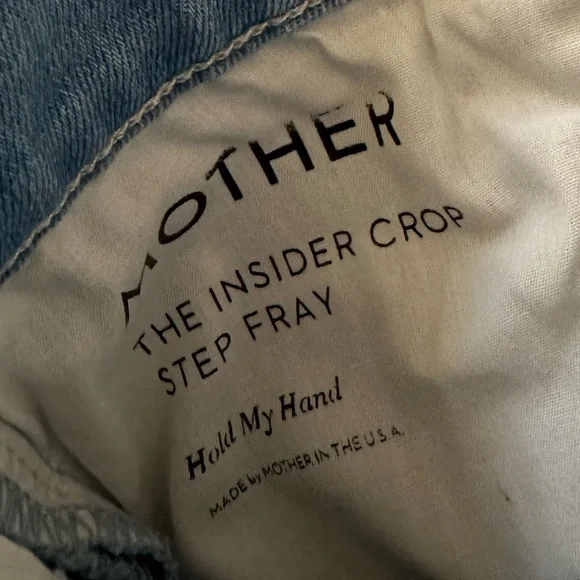 MOTHER The Insider Crop Step Fry Hold My Hand Size 26 - Picture 9 of 12